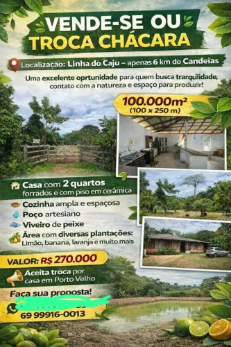 Vendo ou troco por casa em porto velho