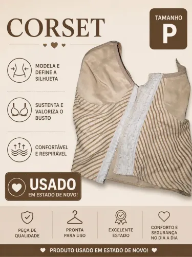Corset feminino bege - TAM P