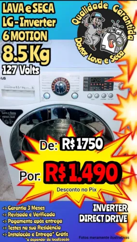 MÁQUINA LAVA e SECA LG (Leia o Anúncio) Tudo Ok Entrega Grátis*!