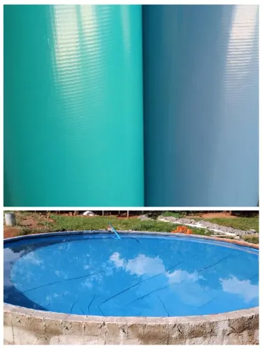 Lona PVC Tramada 400 micras p/ Impermeabilização Tanque de Irrigação/Lago Ornamental 8x7