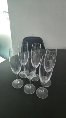 Conjunto 6 Taças de Champanhe Cristal Premium