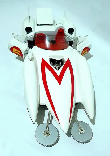 SPEED RACER MACH 5 - 1/18 GRANDE COM 28 cm JOY RIDE EXCELENTE LINDONA VERDADEIRA RARIDADE 
