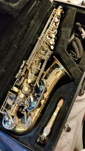 Saxofone Alto Eagle SA 500 + Boquilha Everton Strength 7 + Acessórios