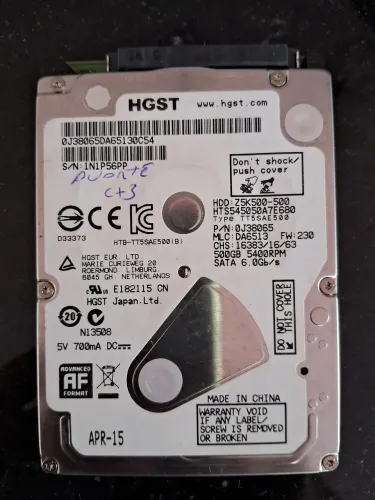 HD 500gb notebook 