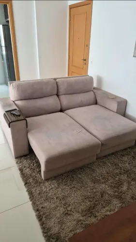 Sofá retrátil e reclinável de 3 lugares