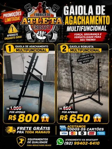 GAIOLA DE AGACHAMENTO APARTIR DE $650 