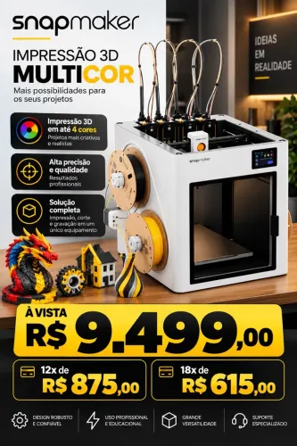 Impressora 3d snapmaker u1