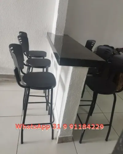 Banquetas altas novas cor preta 70 cm Frete grátis para BH