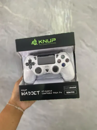 Controle de PS4 sem fio Knup branco - ENTREGA A DOMICÍLIO