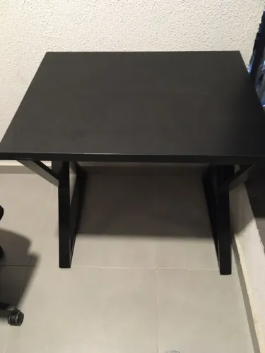Mesa Home Office Preta Sob Medida - Base de Ferro (60x80cm)