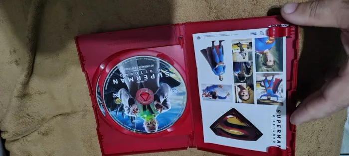 dvd super man edição especial com adesivo raro de acha com adesivos