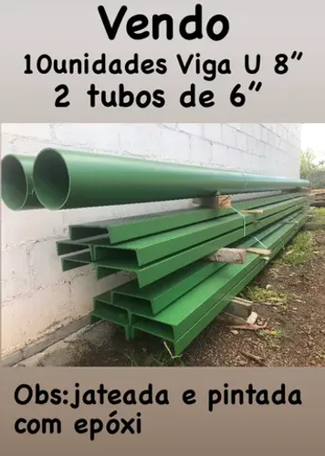 Estrutura vigas U e tubos 