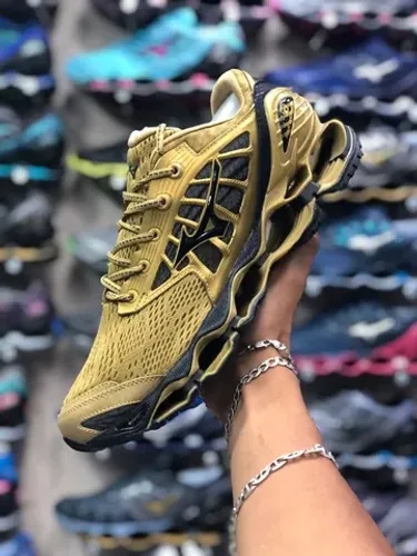 Pouco Uso Tenis Mizuno Wave Prophecy 9 Dourado Tamnho 40 Vietnã na Caixa