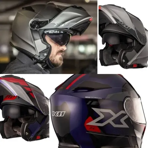 Capacete X11 Turner Escamoteavel