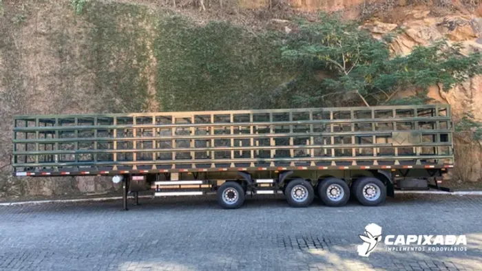 Carreta 4 eixo gaiola transporte de gás 1376 botijão P13