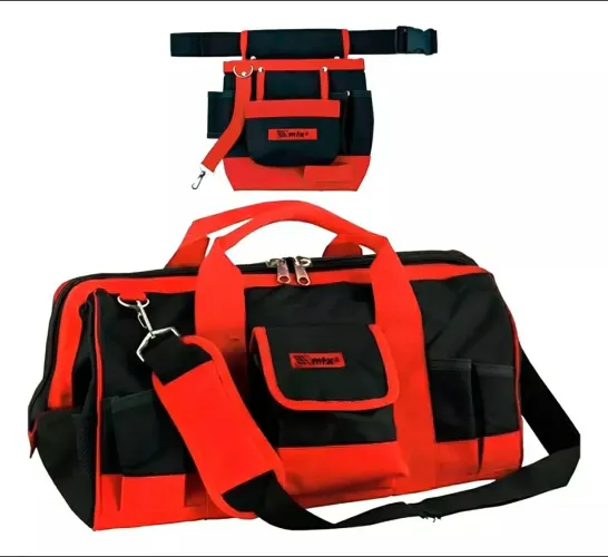 Kit Bolsa e Porta Ferramentas - Grande Reforçada - Pronta Entrega