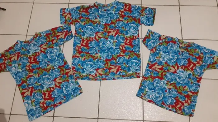 Roupa Junina Pai, filho e filho.