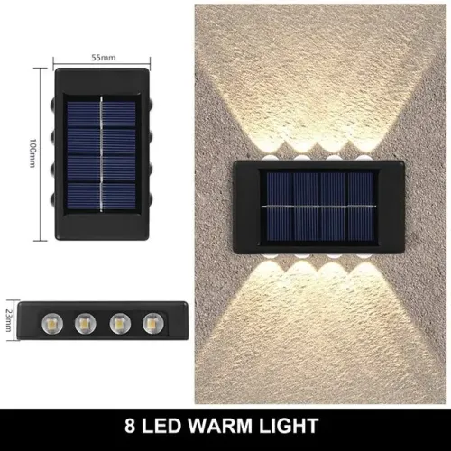 Luminária solar De Parede À Prova D'água Para Jardim Muro e Varanda