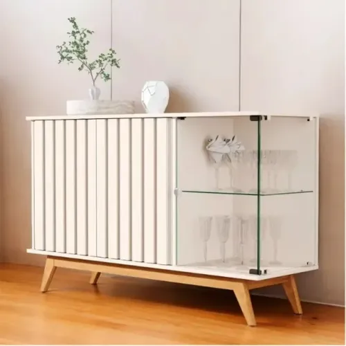 Marque sua entrega e receba em até 48h!! Buffet Açai Luxo Ripado com 3 Portas 1.36m larg  