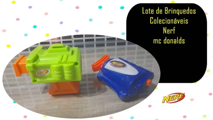 lote de brinquedos colecionáveis nerf mc donalds
