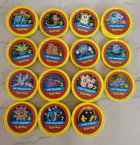 Tazos Pokémon Pokemetal (Raras)