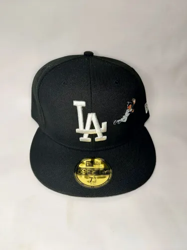 Boné Los Angeles Dodgers preto - New era - 59fifty - Aba reta - Basebal - Mlb