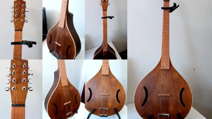 Bandolim Irlandes Vintage Fabricado Sobre Encomenda por um Famoso Luthier Madeira Nobre