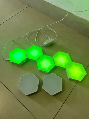 Led hexagonal RGB Quarto Gamer Inteligente Wifi Alexa 