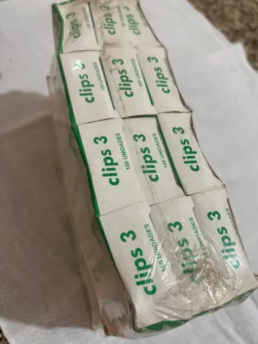 Kit 24 cxs Clips para escritório número 3 - 100 unidades