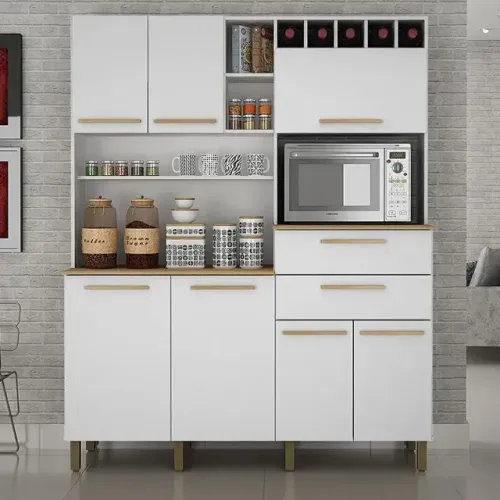 Armário Cozinha Monterrey Valdemoveis Branco - Entrega Rápida!