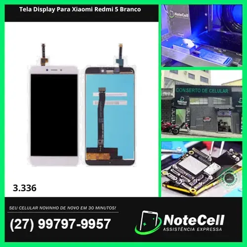 Tela Display Para Xiaomi Redmi 5 Branco- Instalação Expressa Em 30 Minutos!