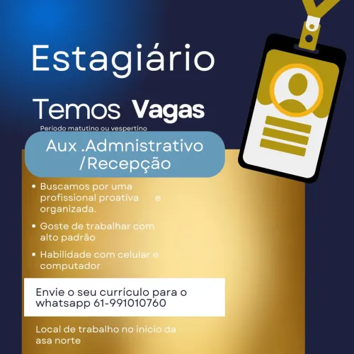 Estágio Administrativo/Recepção/odontologia