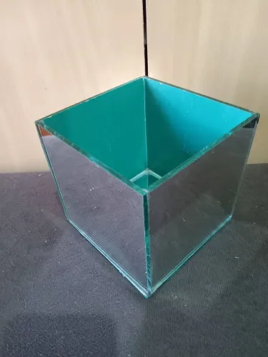 Vaso Decorativo Espelhado Quadrado