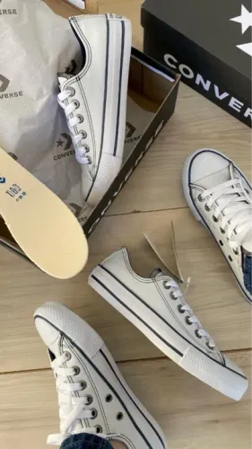 Tênis All Star Couro Branco Chuck taylor