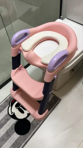 Troninho Redutor Assento Vaso Sanitário Infantil Com Escada