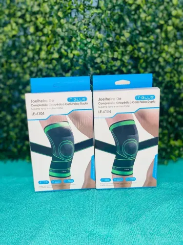 Joelheira de Compressão Ortopédica com Faixa Dupla
