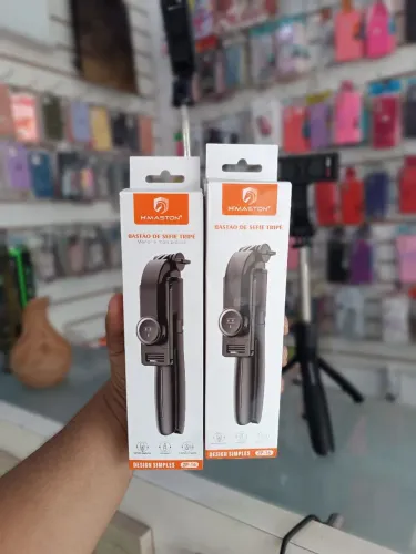 Bastão de Selfie Tripé 1metro com Controle Bluetooth - ENTREGA EM SÃO LUÍS E REGIÃO
