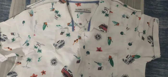 Camisa infantil estampada de algodão