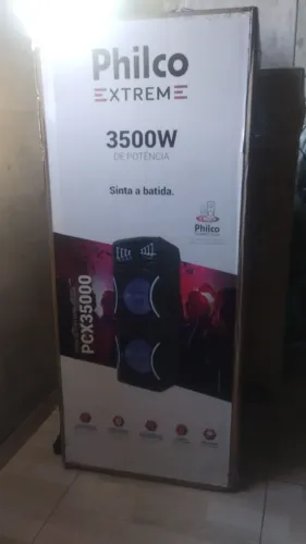Na caixa Lacrada. Caixa de Som Philco PCX35000.