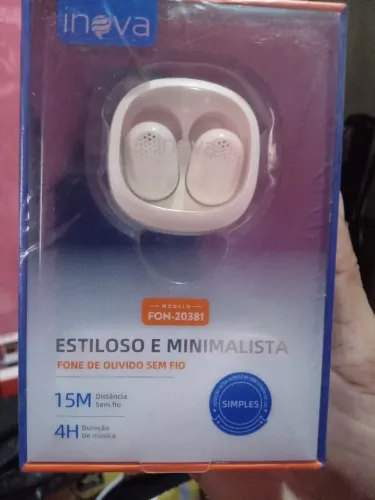 Fone de Ouvido Sem Fio Inova - Estiloso e Minimalista