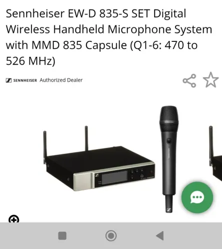 Sennheiser EW-D 835-S Microfone Sem Fio Digital