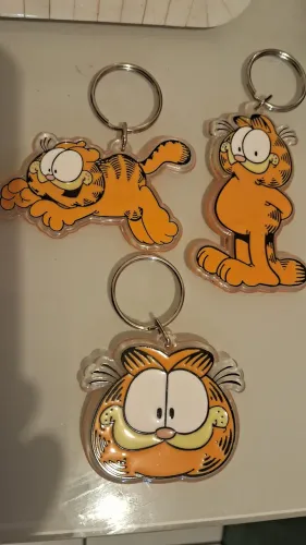 Garfield 3 lindos chaveiros colecionável e vintage .<br>ainda em estado de novo.<br><br>