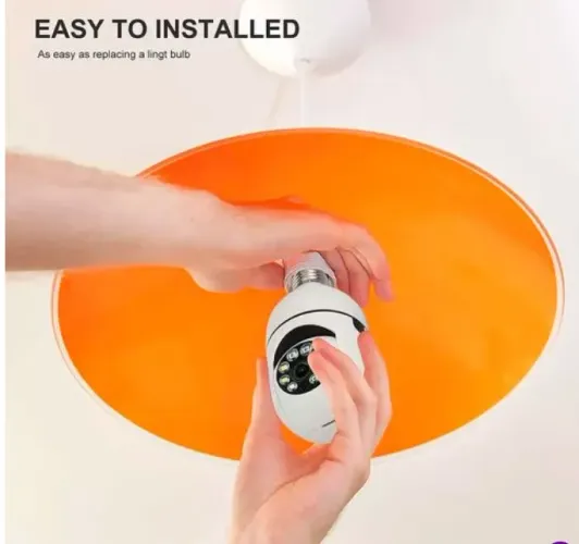 Câmera Lâmpada Segurança HD - Fácil Instalação