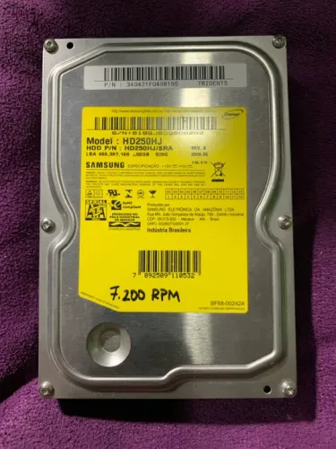 HD Samsung 250GB 7200 RPM SATA