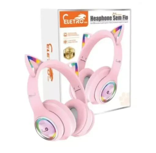 Fone com orelhas de gato