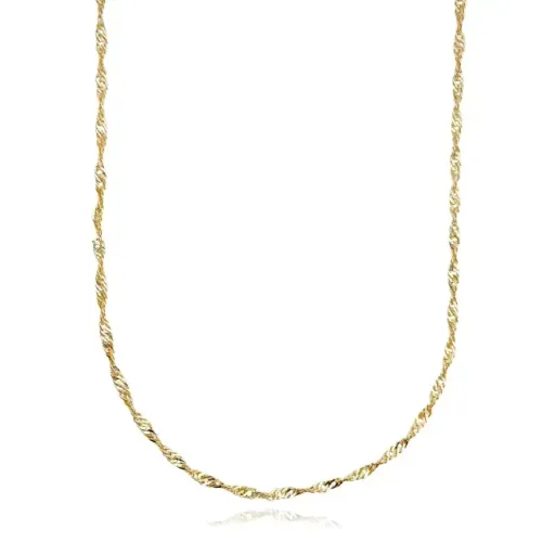 Corrente Grumet Dupla DNA (2,2mm) | Revestida em ouro - (Semijoia)