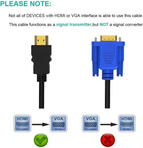 Cabo vga x hdmi It Blue 1.5 metros