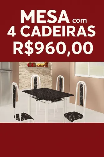 Mesa com 04 cadeiras 