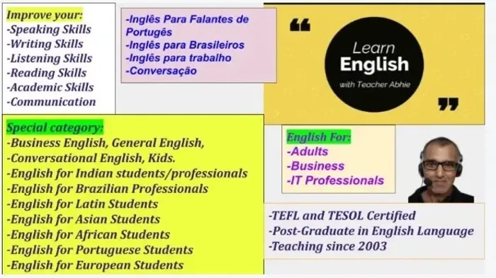 Professor Particular Inglês/Private English Class