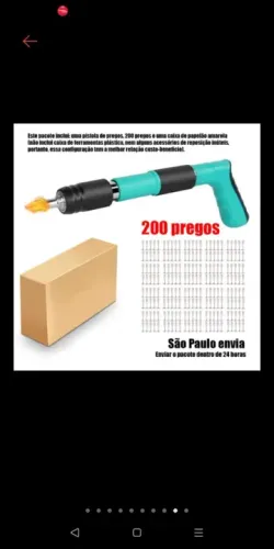 Pistola Fixadora De Pregos Ajustável Potente, Pregos 27mm